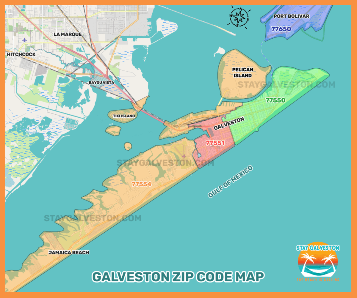 Galveston Zip Code - Stay Galveston