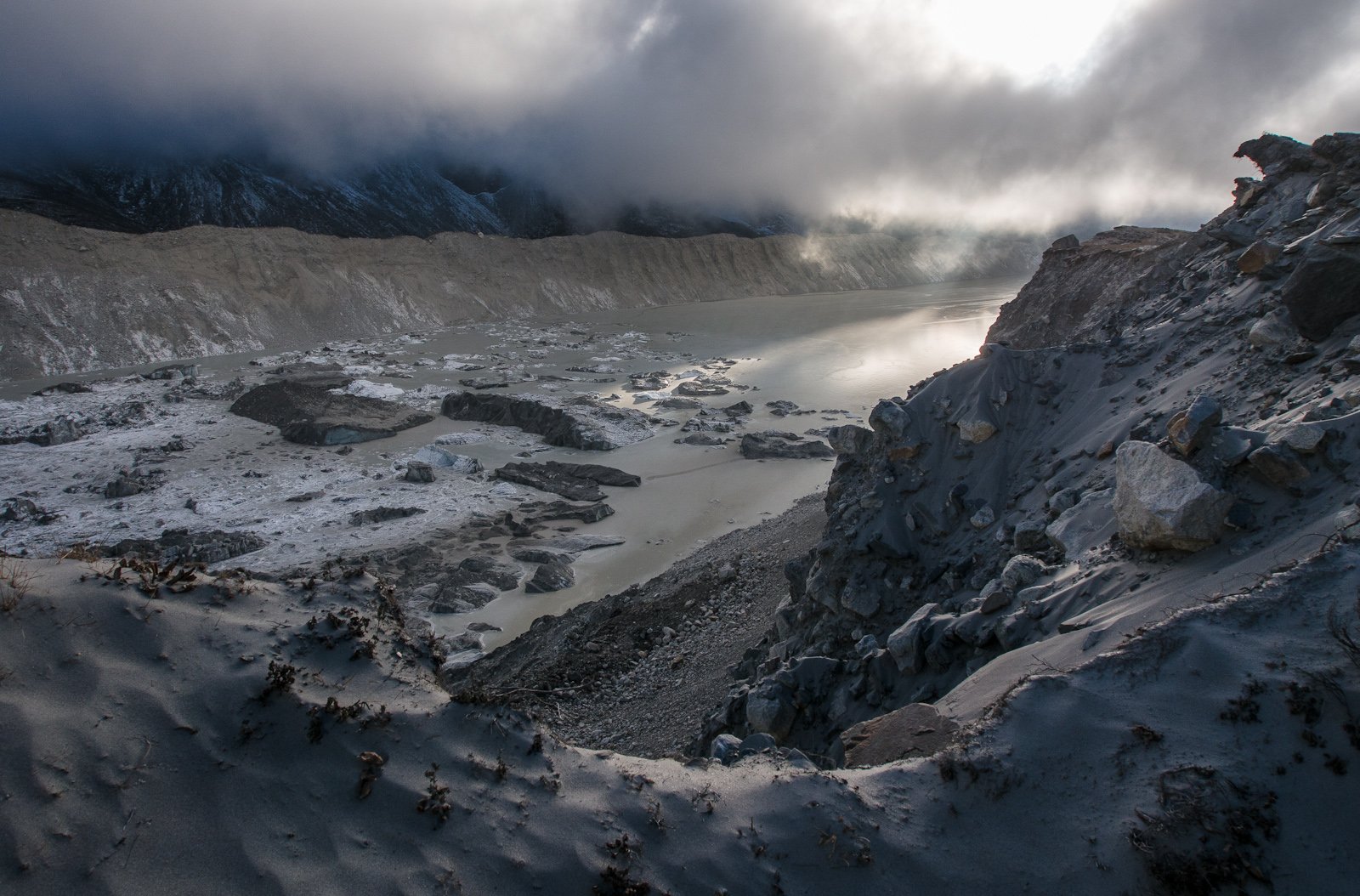 Island Peak Glacier- High Altitude Climbing Route, Khumbu Nepal Vast glacier on the climbing route of Island Peak (Imja Tse) at high altitude in the Everest region, Khumbu Himalaya, Nepal