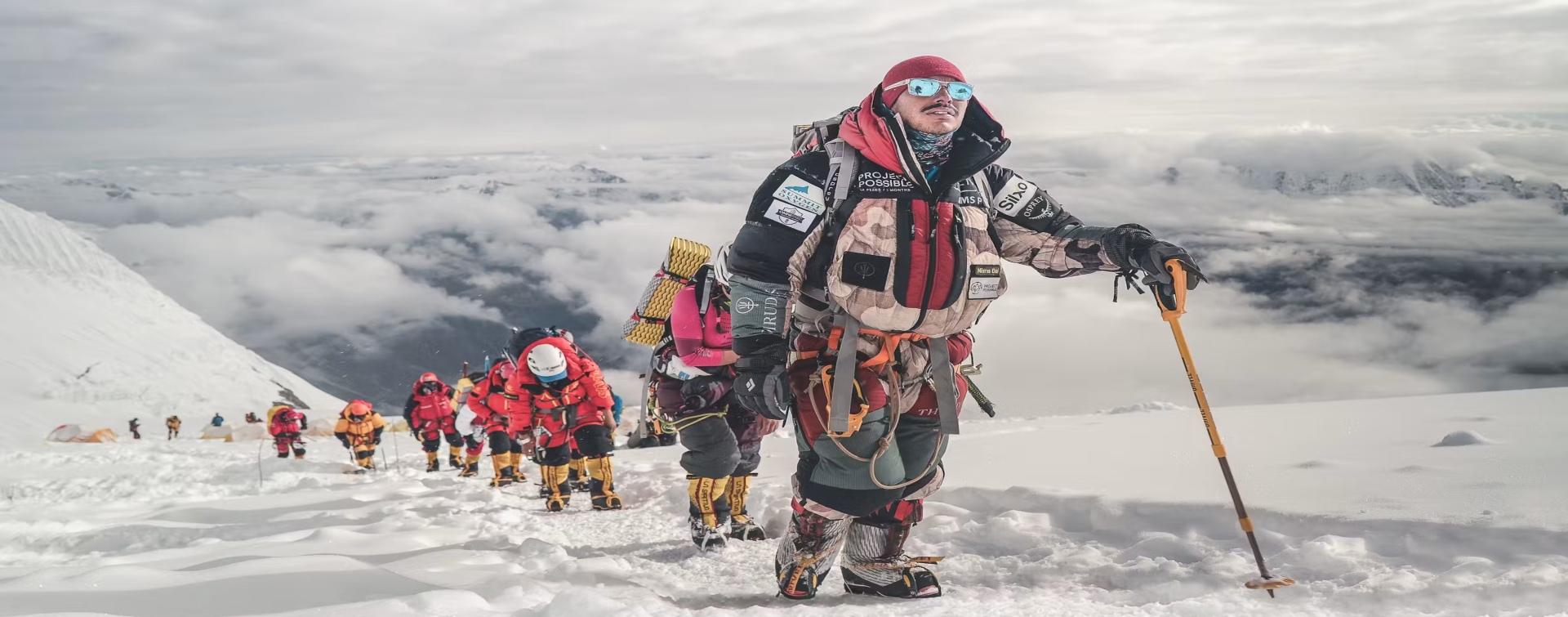 Project Possible 2019 - 14 Peaks in 6 Months Nirmal Purja on an 8,000m summit during his 2019 Project Possible expedition