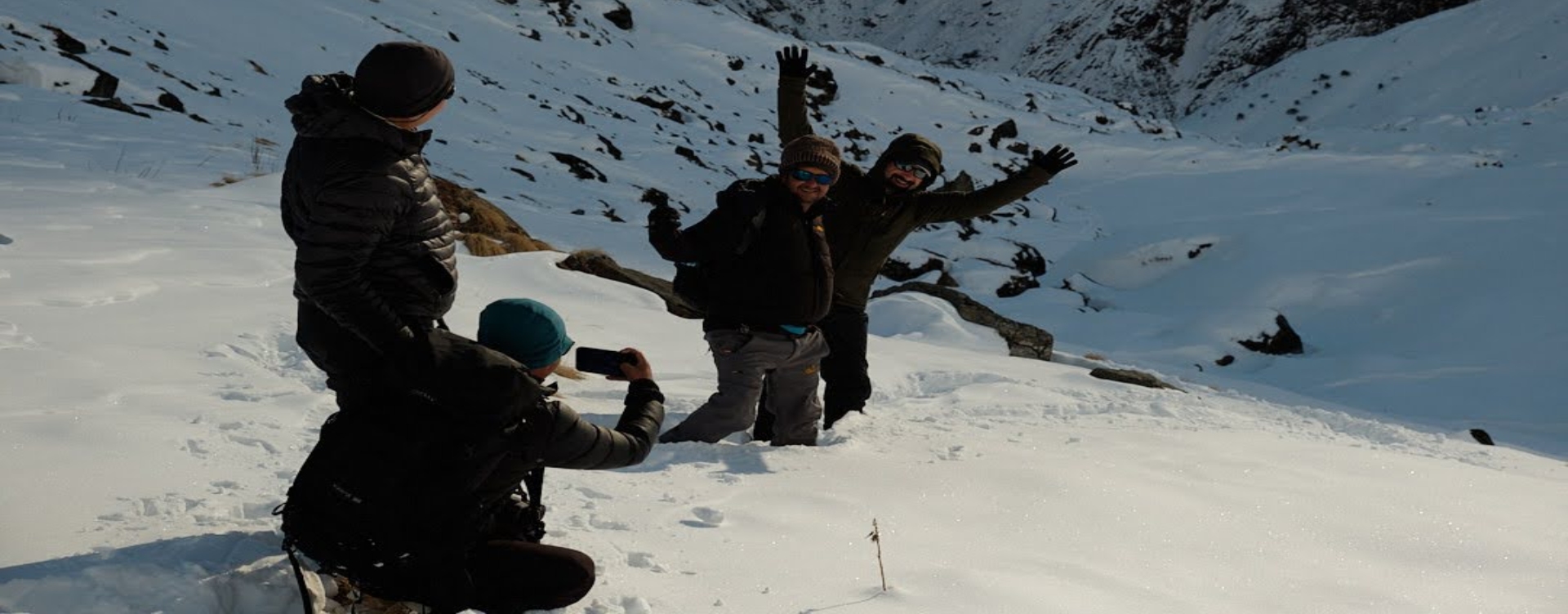 ABC trail with peaks Annapurna Base Camp trekking trail, open and operating normally after the 2026 floods
