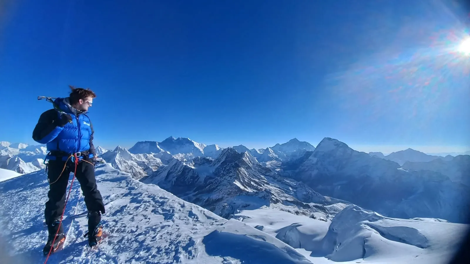 mera-peak-summit-panorama-five-8000ers Summit panorama from Mera Peak showing Everest, Lhotse, Makalu, Cho Oyu and Kanchenjunga