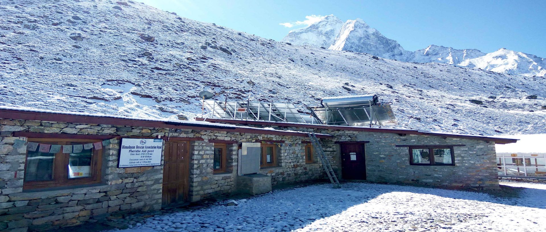 The Himalayan Rescue Association aid post in Pheriche, a key altitude-sickness checkpoint on the route