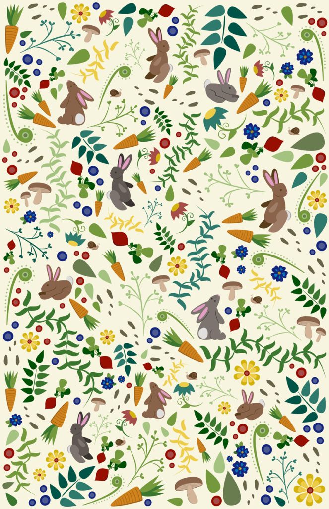 Rabbits In The Garden