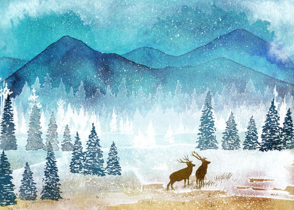 Snowy Elk