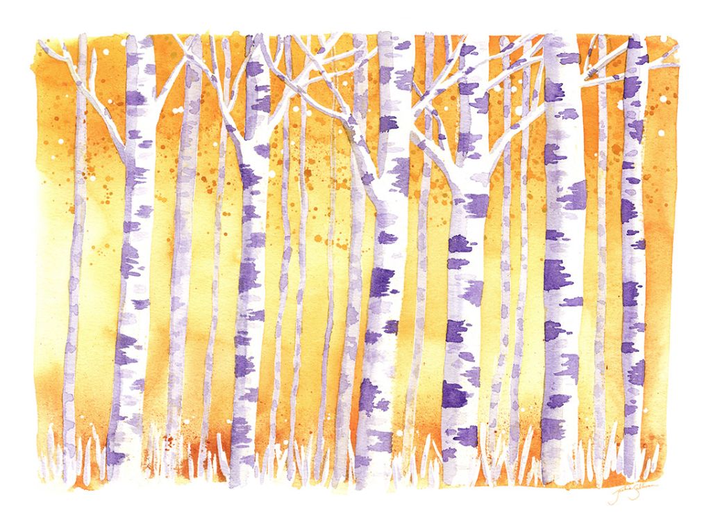 Golden Birch Trees