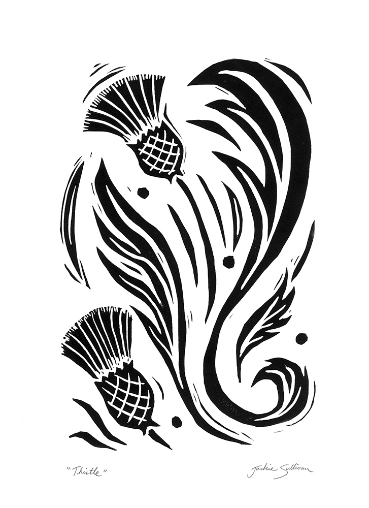 Thistle - Black and White