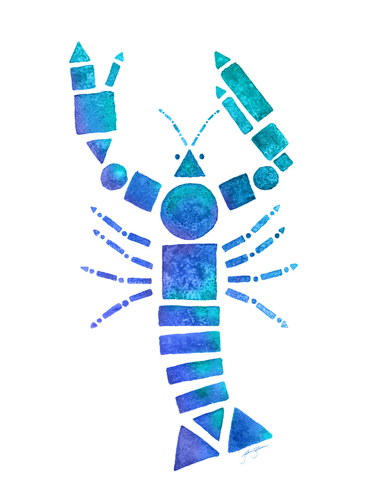 Geometric Blue Lobster