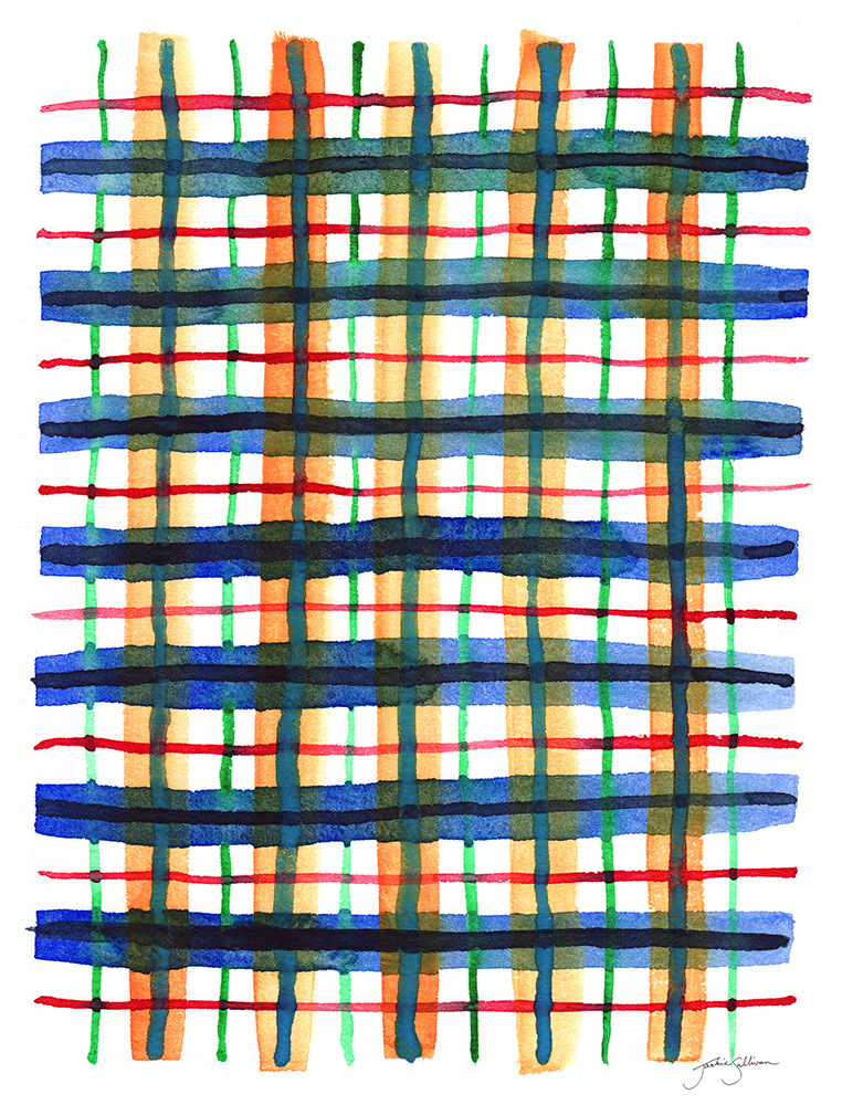 Retro Watercolor Plaid