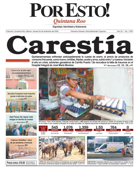 Portada de Por Esto (quintana Roo Chetumal)