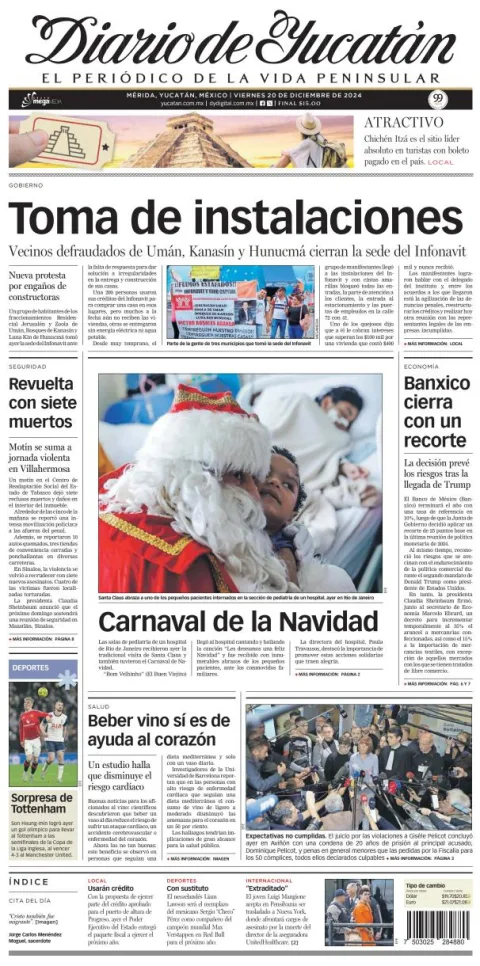 Portada de Diario de Yucatán