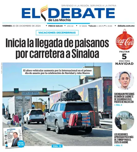 Portada de El Debate de los Mochis