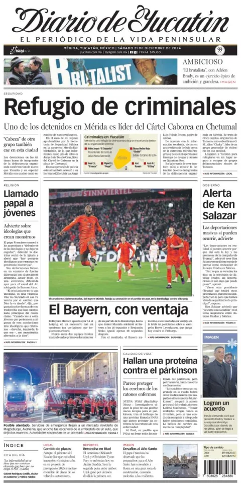 Portada de Diario de Yucatán