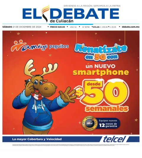 Portada de El Debate de Culiacán