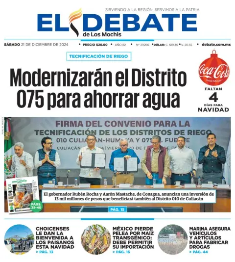 Portada de El Debate de los Mochis