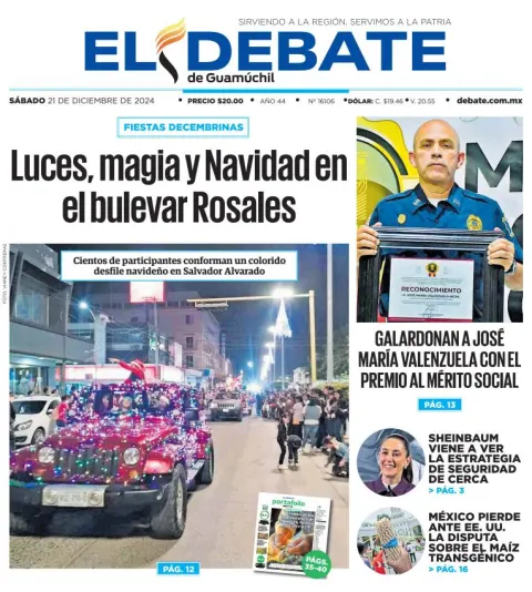 Portada de El Debate de Guamúchil