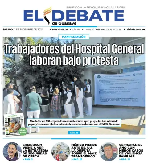 Portada de El Debate de Guasave
