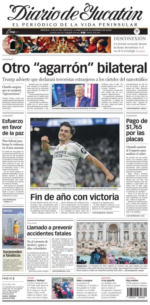 Portada de Diario de Yucatán