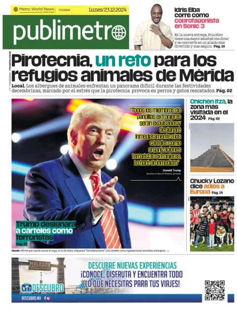 Portada de Publimetro Mérida