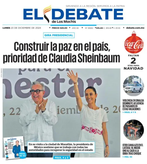 Portada de El Debate de los Mochis