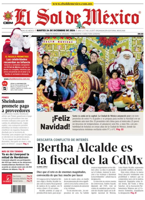 Portada de El Sol de México