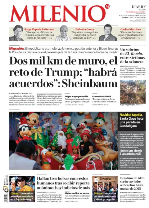 Portada de Milenio Jalisco