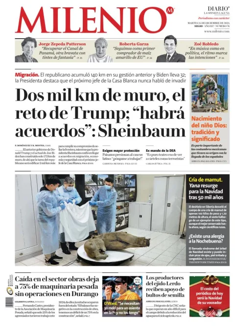 Portada de Milenio Laguna del martes, 24 de diciembre de 2024