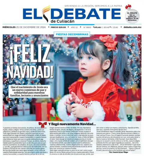 Portada de El Debate de Culiacán