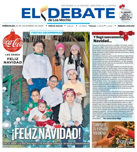 Portada de El Debate de los Mochis