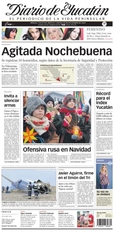 Portada de Diario de Yucatán
