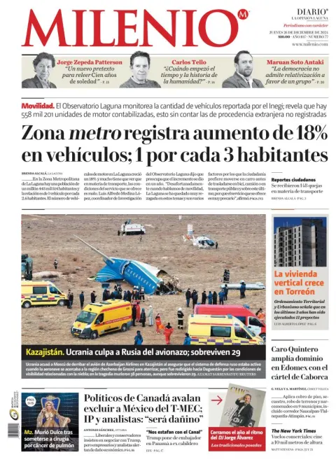 Portada de Milenio Laguna