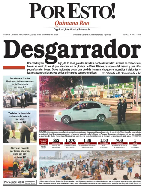 Portada de Por Esto! del jueves, 26 de diciembre de 2024