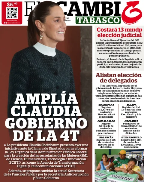 Portada de En Cambio - Tabasco del 2024-12-26