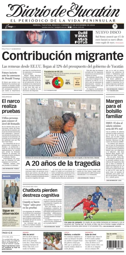 Portada de Diario de Yucatán