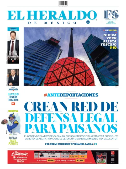 Portada de El Heraldo de Mexico