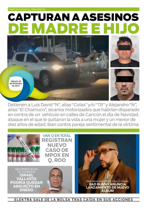Portada de El Quintana Roo (contraportada)