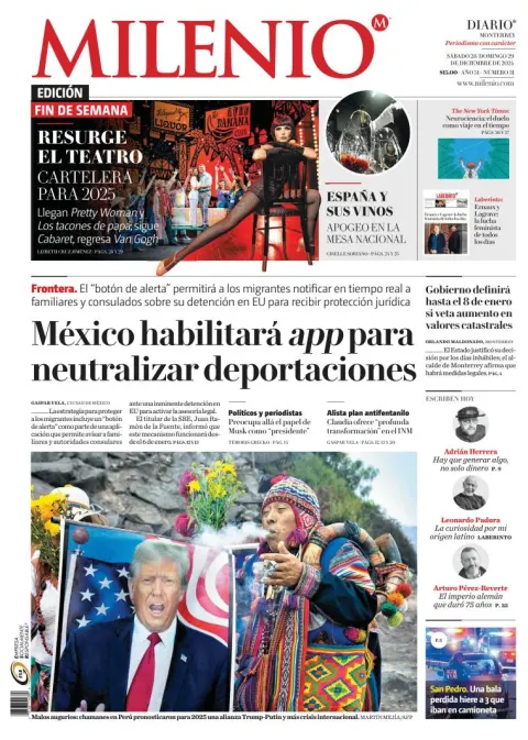 Portada de Milenio Monterrey
