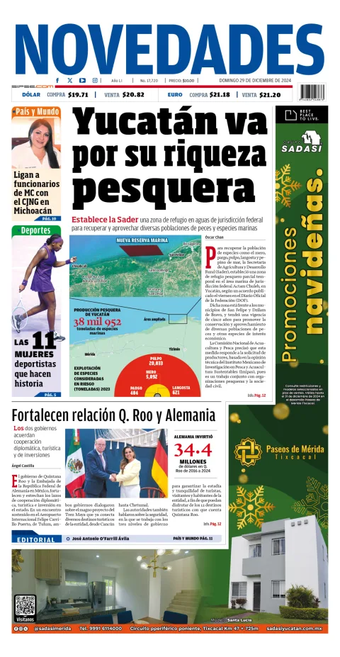Portada de Novedades Quintana Roo