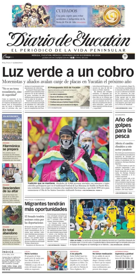Portada de Diario de Yucatán