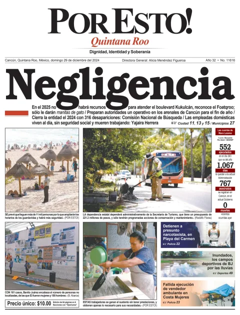 Portada de Por Esto (quintana Roo Cancun)