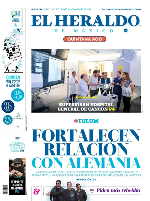 Portada de El Heraldo de Mexico Quintana Roo