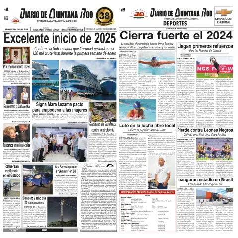 Portada de Diario de Quintana Roo