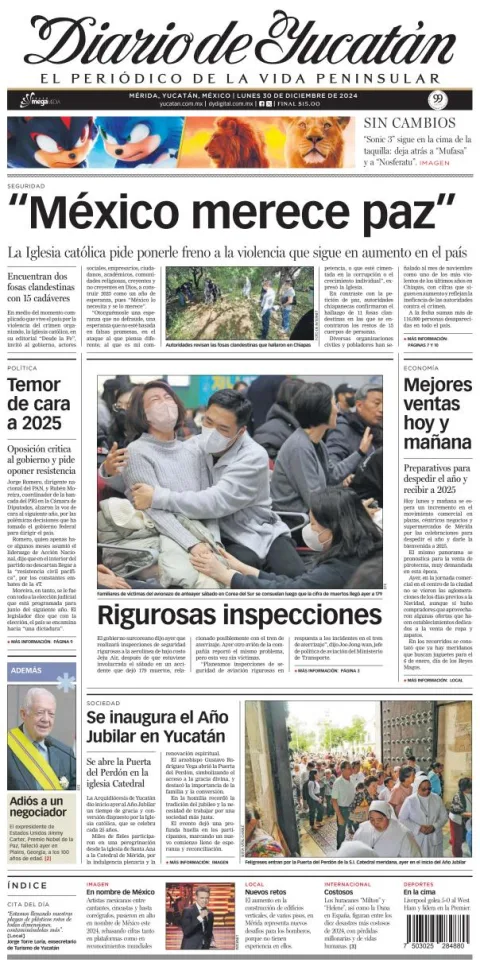 Portada de Diario de Yucatán