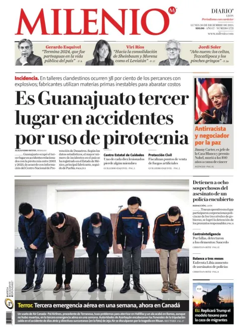 Portada de Milenio León del lunes, 30 de diciembre de 2024