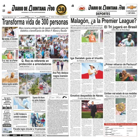 Portada de Diario de Quintana Roo del 2024-12-31