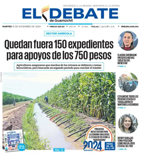 Portada de El Debate de Guamúchil