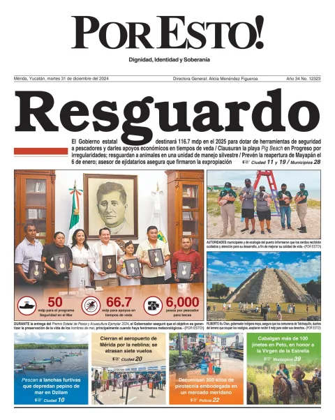 Portada de Por Esto (merida, Yucatan) del martes, 31 de diciembre de 2024