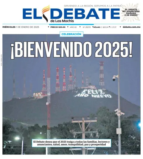 Portada de El Debate de los Mochis