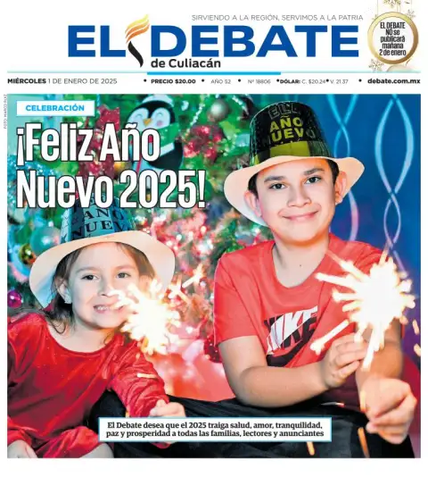 Portada de El Debate de Culiacán