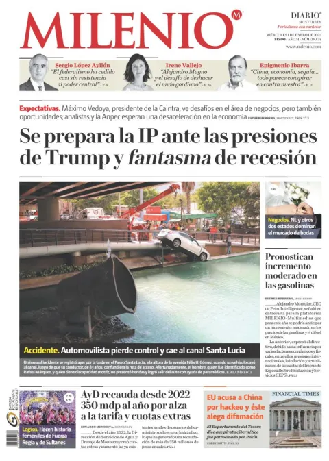 Portada de Milenio Monterrey