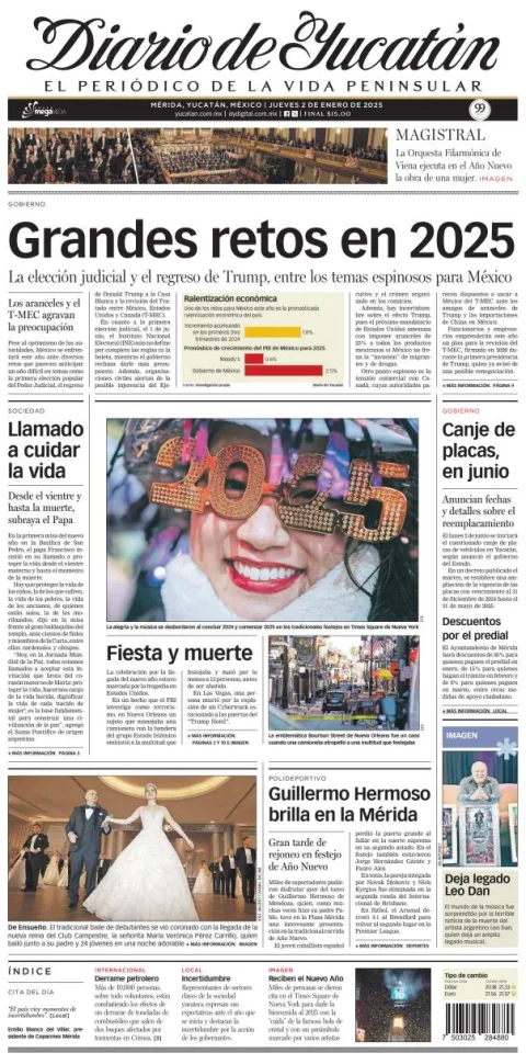 Portada de Diario de Yucatán